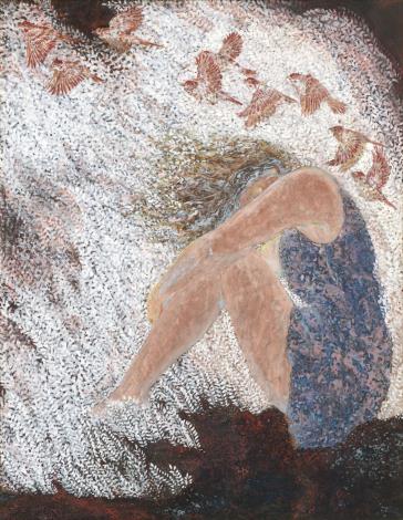 許雁 在夢裡 In the Dream 膠彩116.5x91cm 2025