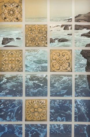 Huichun WU吳惠淳_Fragmented Mountains and Sea解構山海 _Ink on silk水墨絹本_62x41cm_2023