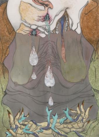 陳妍妮 給予 Offering 水彩 53x39cm 2024