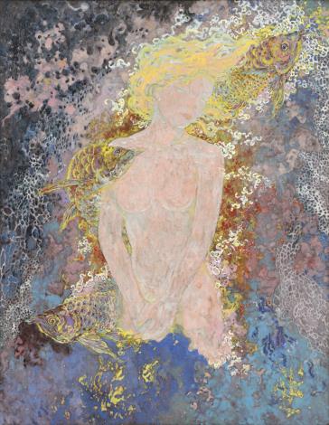 許雁 夢影 Dream Shadows 膠彩 116.5x91cm 2025