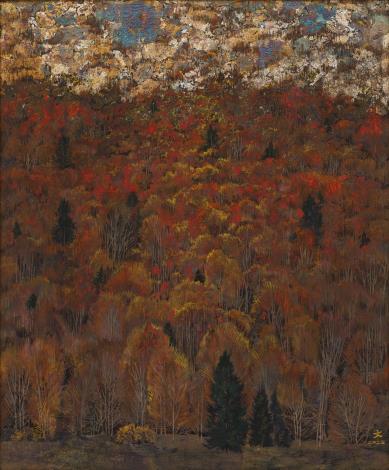 顧文華  金秋（三）_膠彩72.5x60.5cm2023