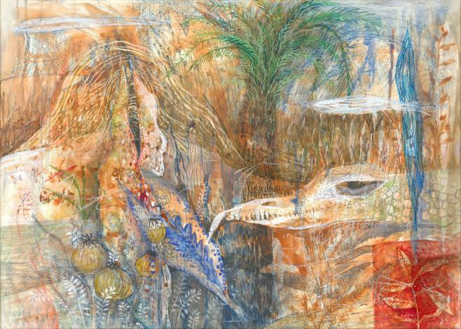 巫靜盈  榮枯若夢_水彩79x109cm2025