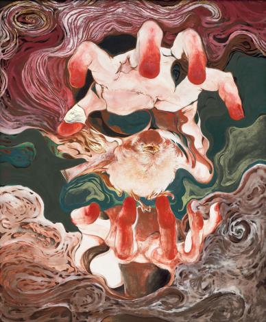 黃昱禎  二重奏_膠彩、複合媒材65.5x54cm 2024