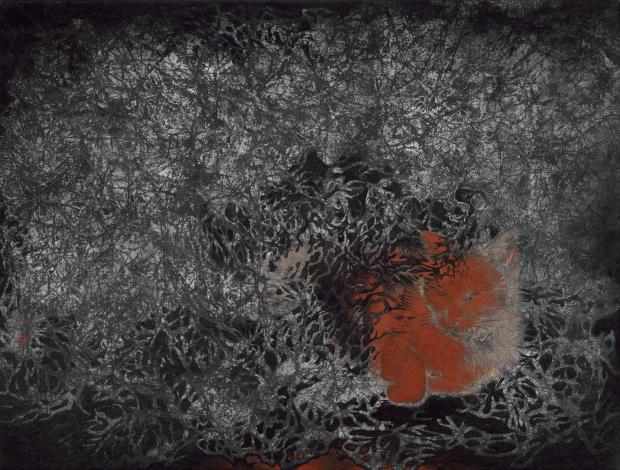 黃昱禎  無聲之境_膠彩46x60cm2025