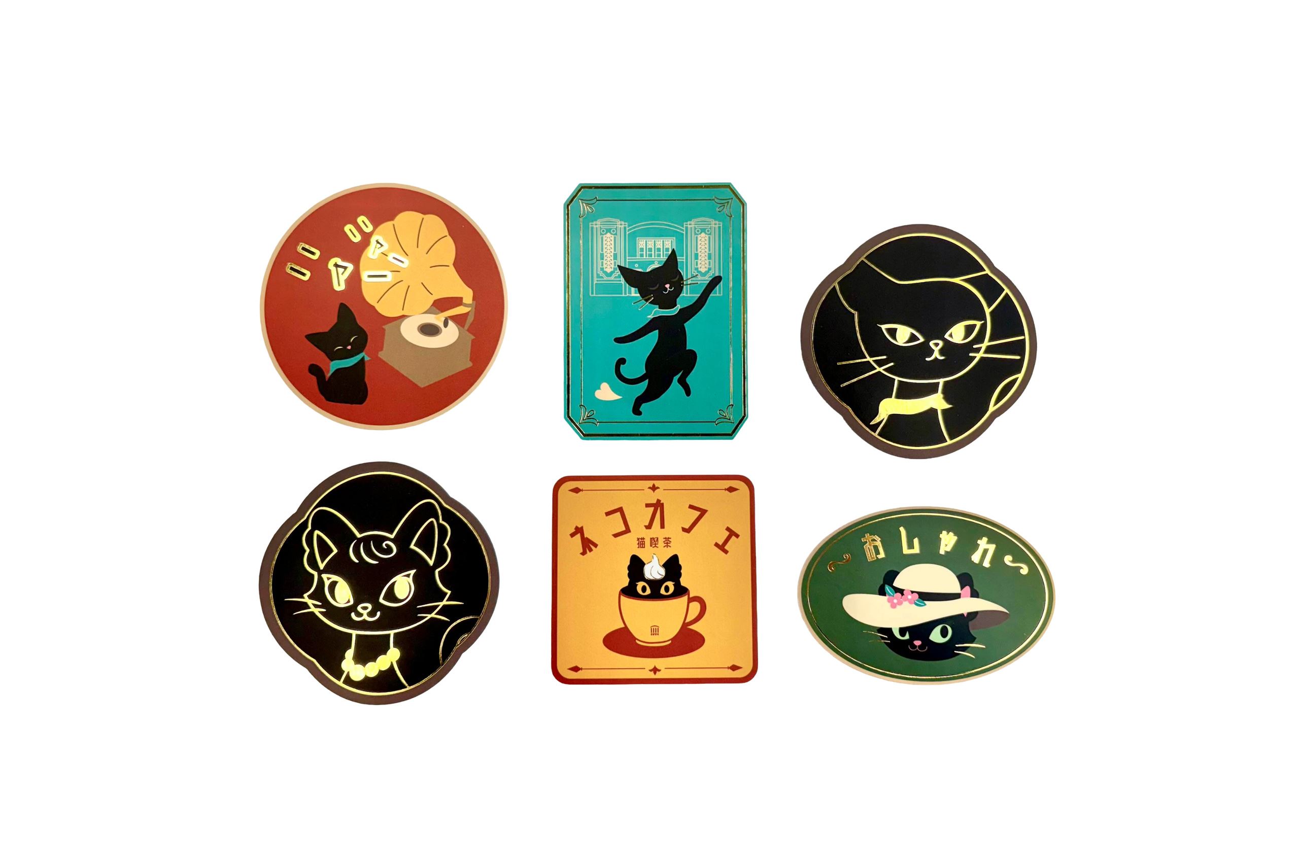 烏貓姐妹-造型貼紙包