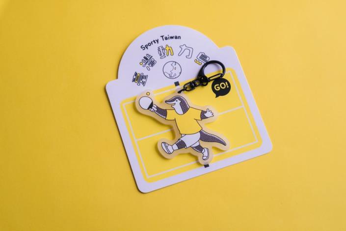 桌球－穿山甲夜光吊飾