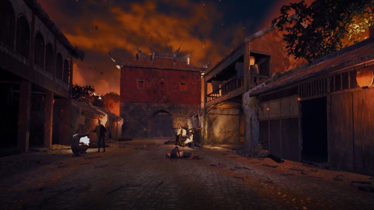 Still from 1895, Taipei. A VR recreation of the streets inside Taipei’s North Gate, with a slow-motion shot taking you back to the turbulent year of 1895.