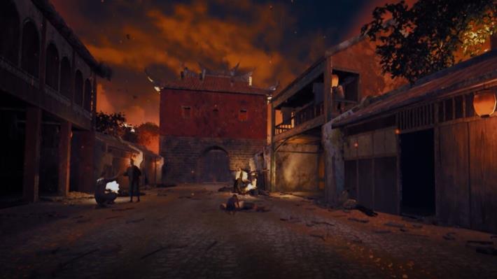 Still from 1895, Taipei. A VR recreation of the streets inside Taipei’s North Gate, with a slow-motion shot taking you back to the turbulent year of 1895.