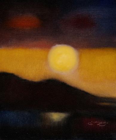 江秋_2023_映-4_油彩／畫布_45.5 x 38 cm