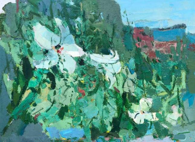 5郭艶雅 思念的芬芳 複合媒材 20F(60.5x72.5cm) 2025