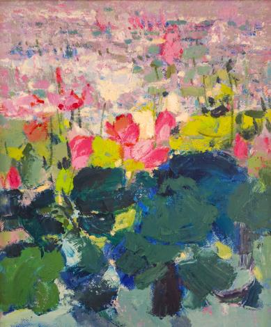 6郭艶雅 芙蓉碧玉 複合媒材 20F(60.5x72.5cm) 2026