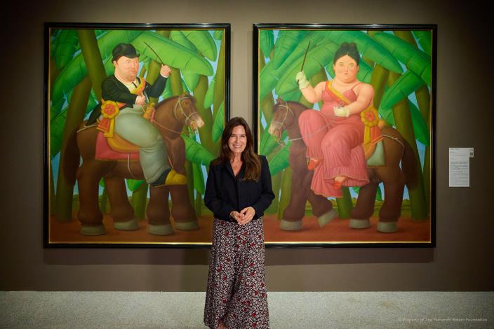 圓潤的魔法 波特羅特展 策展人、波特羅基金會共同總監 Lina Botero（波特羅的女兒）為展覽揭開序幕(聯合數位文創提供)
