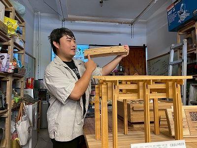 台灣義築協會高宏奕老師介紹國產木構材研製秘辛。