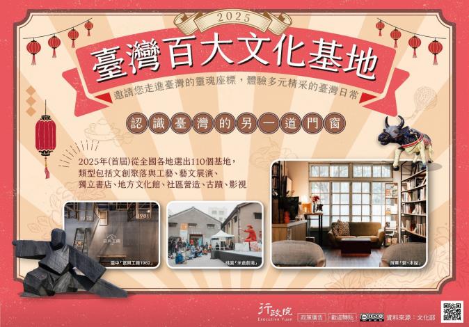 推廣「推動臺灣百大文化基地」文宣事