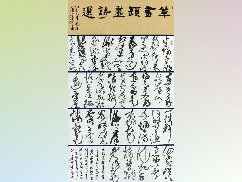 書法類中山獎_簡宏名_草書題畫詩選_179_x_103.5_cm_宣紙、墨_2025