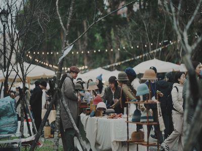 Visitors enjoying a leisurely winter afternoon shopping and strolling