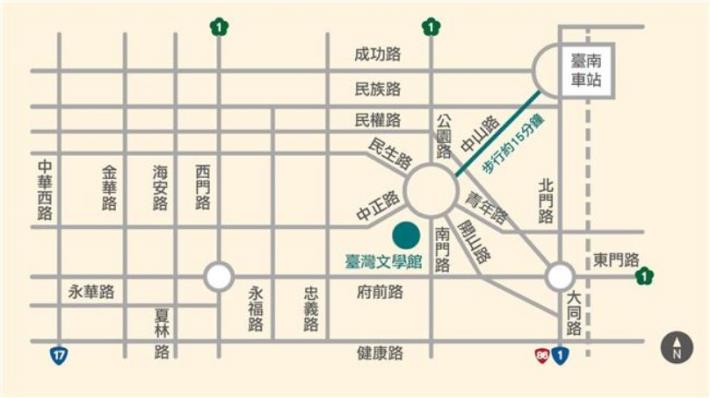 臺文館周邊地圖