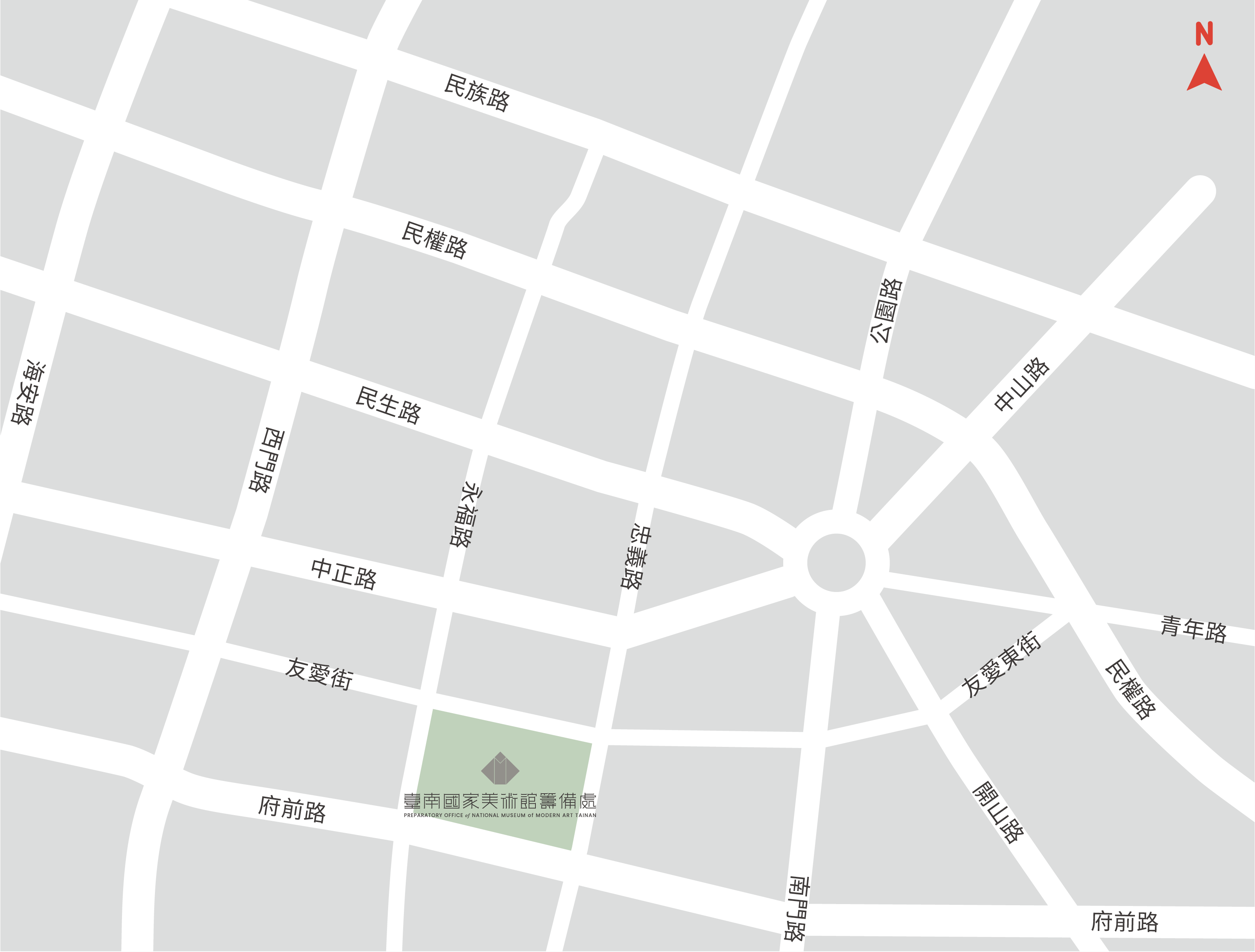 臺南美術館-周邊景點地圖