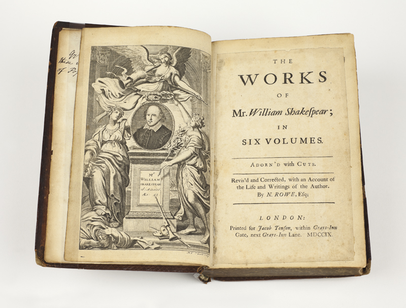 Figure 6 The First Folio of Shakespeare’s Complete Works, edited by Nicholas Rowe, 1709.