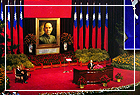 The sixth ROC president and vice president inauguration ceremonies held at the memorial’s auditorium, at which, Mr. Chiang Jing-kuo was sworn in to office, marked by a musical concert celebrating the sixth ROC president and vice president inauguration ceremonies.
