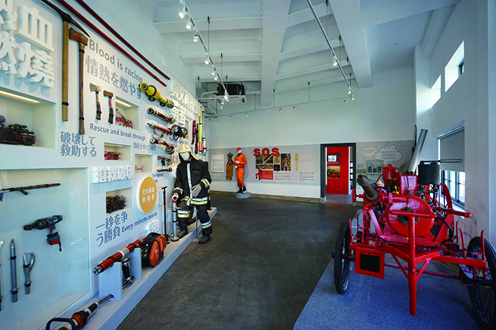 臺南市消防史料館內有許多互動學習的體驗.JPG