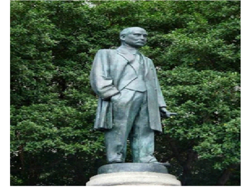 Fumio Asakura (1883-- 1964) is a master of bronze statue in Japan, and he was also the mentor to Poo Tian Sheng. Before Poo TianSheng left Japan in 1941, Fumio Asakura gave him dozens of photos of Dr. Sun, which had been most helpful when Poo Tian Sheng was sculpturing the statue of Dr. Sun.  (1 + plastic x 3 -- Asakura and Poo Tian Sheng --  Three generations of sculptures exhibition at Bo Ai Gallery to 27th December)