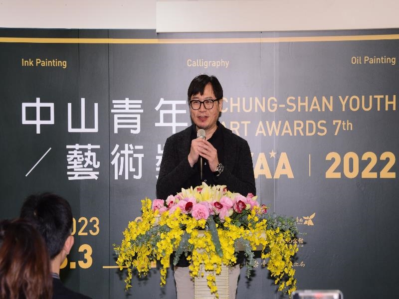 Senior Executive Officer Huang Hung-wen of the Cultural Affairs Bureau, Tainan City Government gave a speech。 