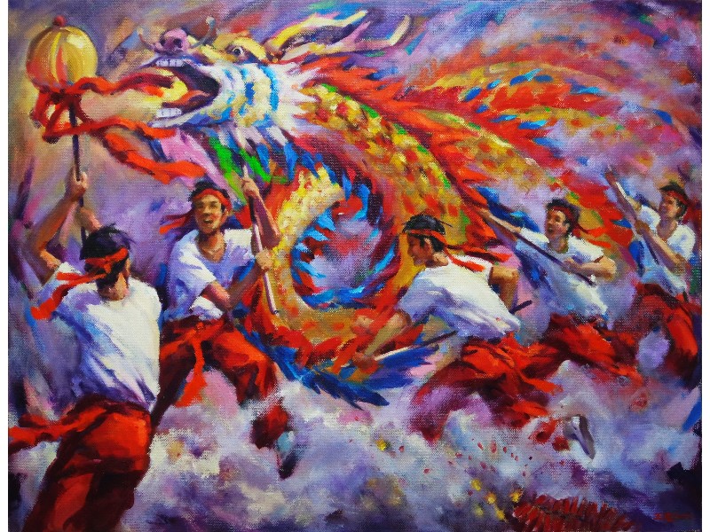 “Propitious Dragon Offering Prosperity” by Wang Kai