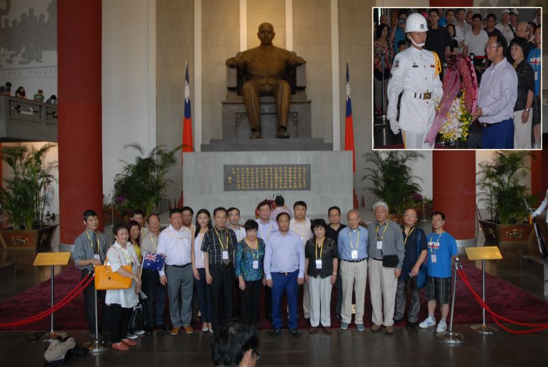 澳洲中國和平統一促進會為表達對國父的敬意,七日蒞館向國父銅像獻花致敬       104.6.7