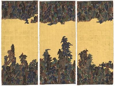 水墨類中山獎_曾霆羽〈貳貳老梗-_直播主、瞎摸象、社會學〉_140x240cm_2022。