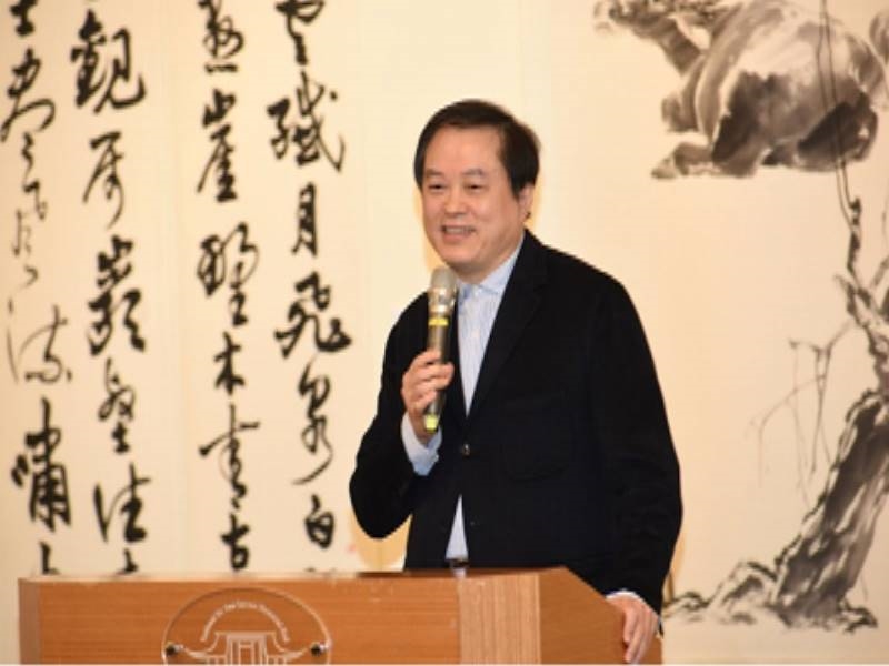President Chen Chih-cheng of NTUA gave a speech.