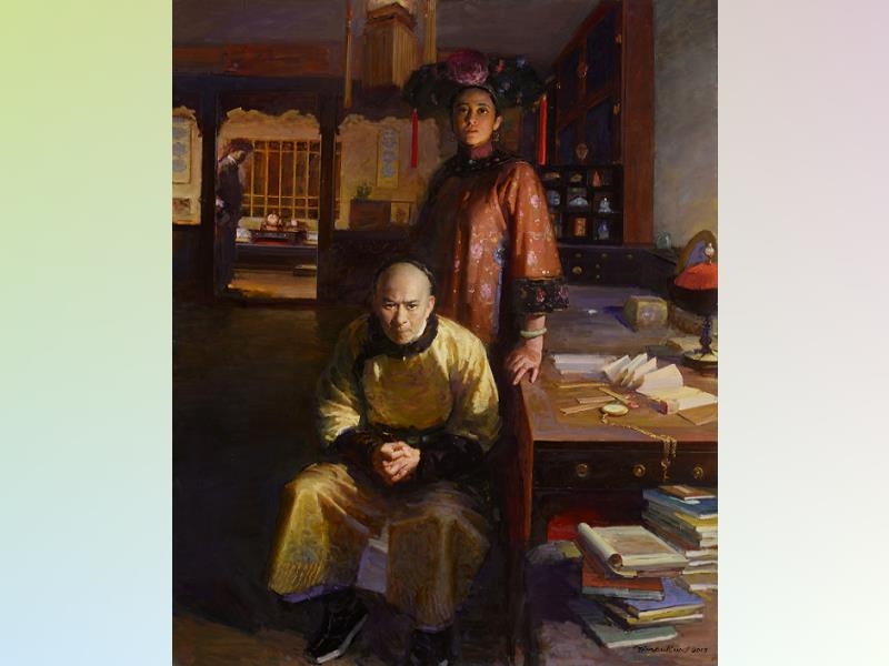 Yim Mau-kun, “Emperor Guangxu and Consort Zhen,” 145x111cm_2013。
