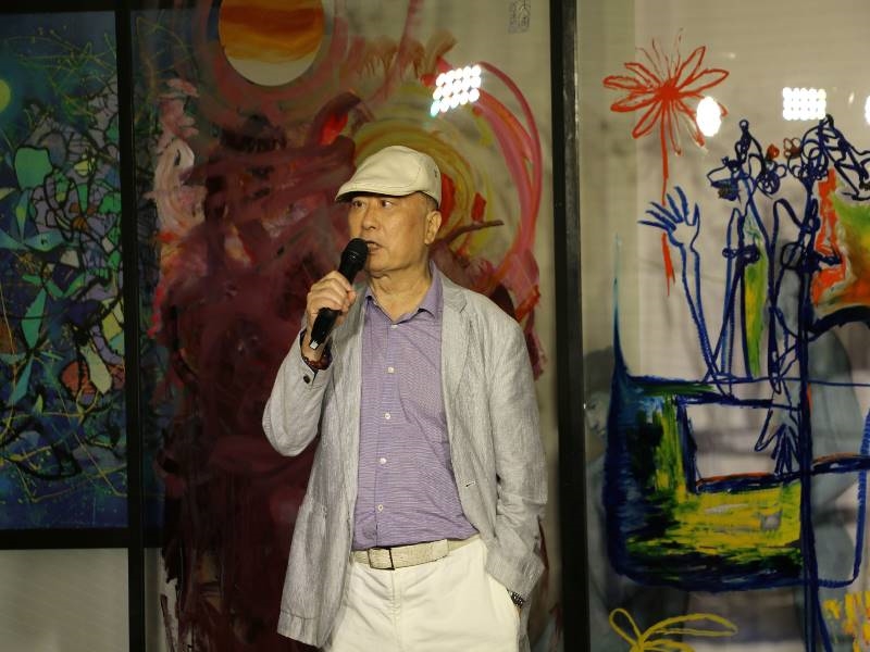「2021臺灣五月畫會65週年會員聯展」臺灣五月畫會吳柳理事長致詞。