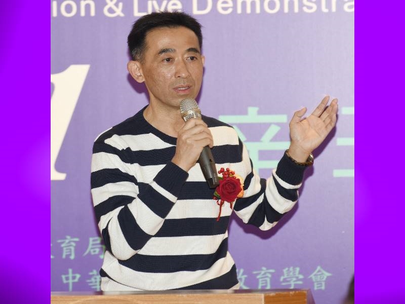「2021年台北國際書法展暨迎春揮毫大會」開幕式之國父紀館王蘭生館長致詞。