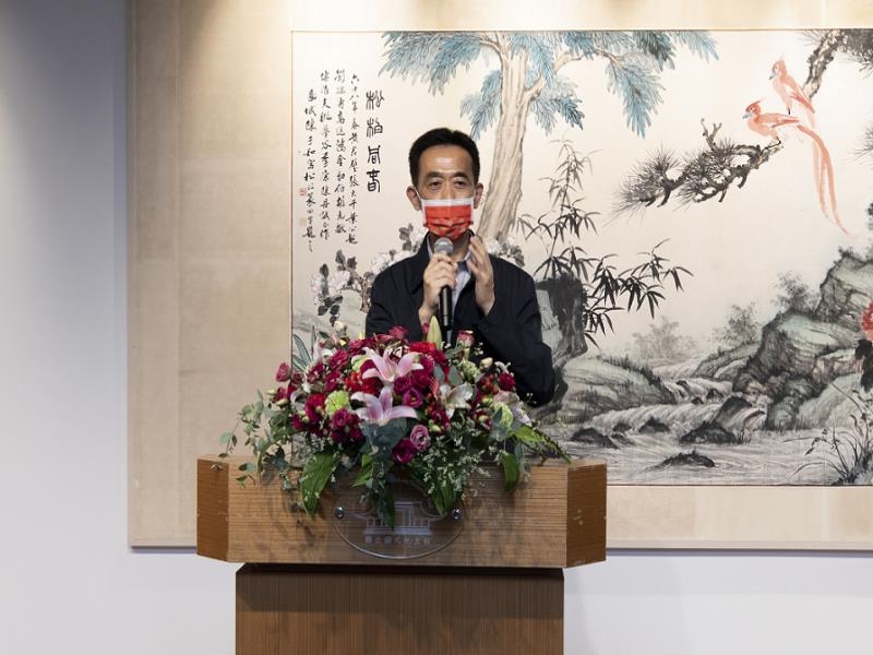 Director-general Wang Lan-sheng gave the welcome speech at “The 50th Anniver-sary Collection Special Exhibition.”