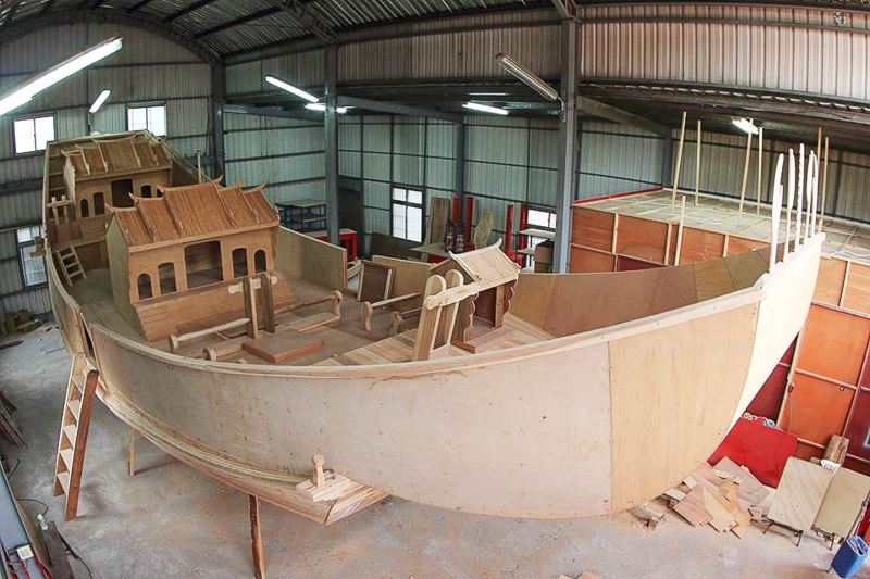 林良太木造王船－柳營代天院2014年甲午科王船。