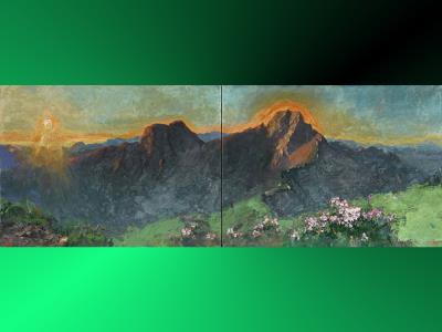 “Dawn- Yushan Peaks” 2022_oil painting_linen_112x324cm. jpg(open in a window)