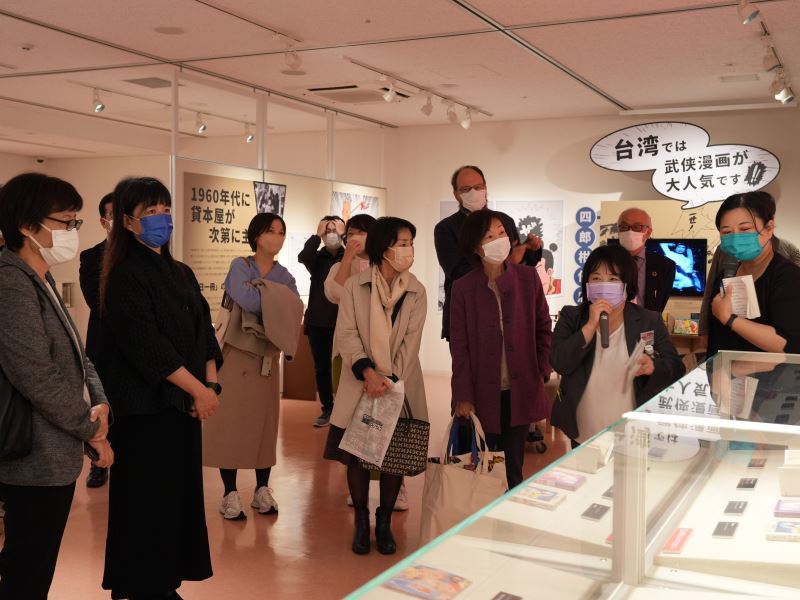 展覧会は「貸本屋」をテーマに、台湾と日本の漫画の接点や歴史的背景をひもとく