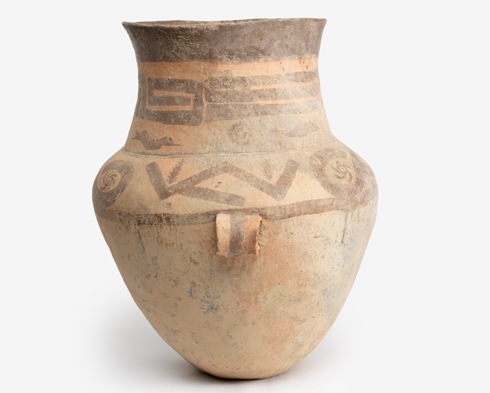 辛店文化雙鉤紋雙耳壺