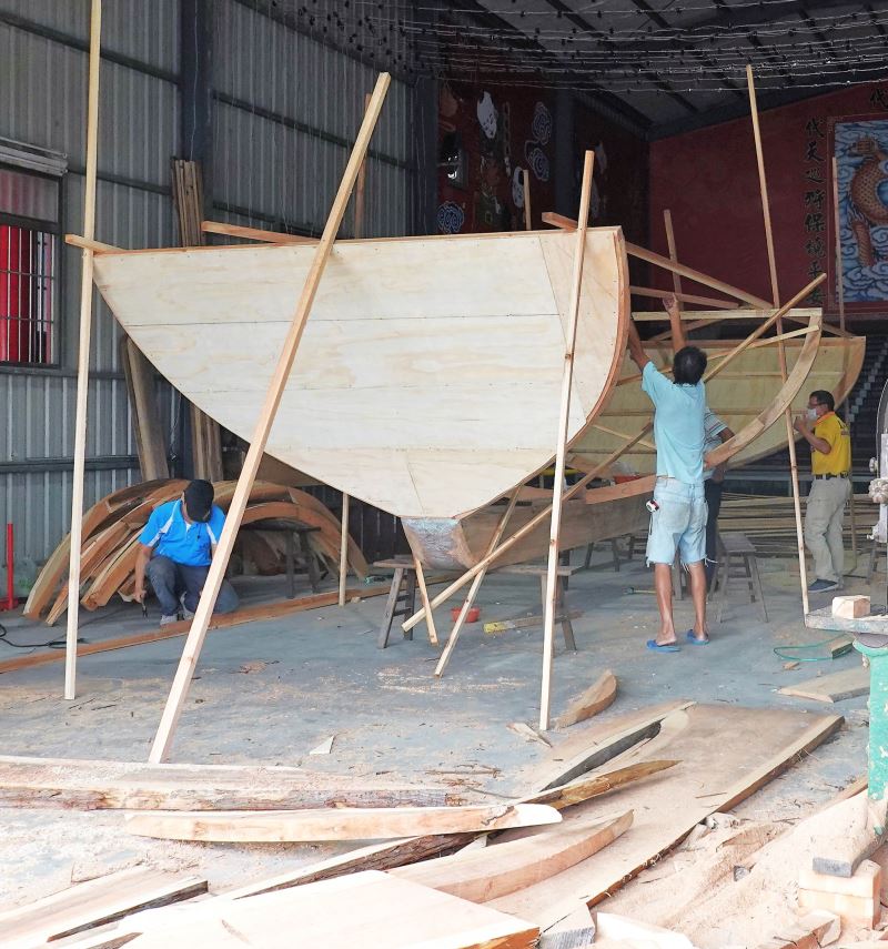 林良太木造王船－柳營代天院2014年甲午科王船。