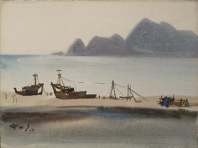 Shiy De-jinn, “Scenery,” 1973, Watercolor, 57.2x77cm. jpg(open in a window)