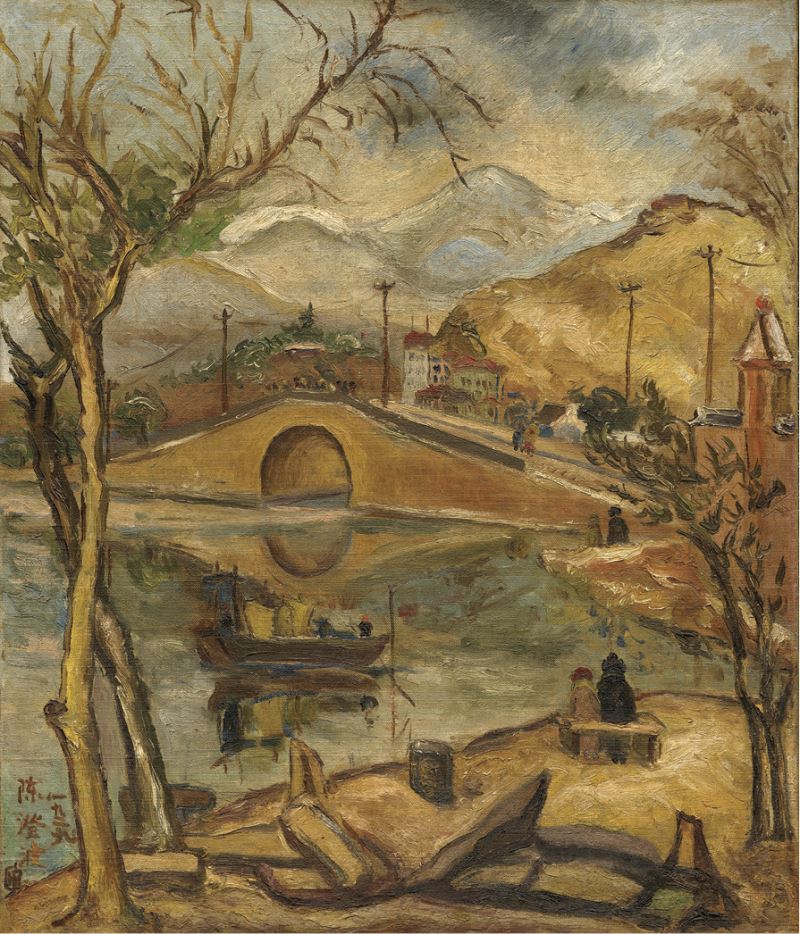 陳澄波〈西湖斷橋殘雪〉1929油彩、畫布72.5×60.5_cm，私人收藏