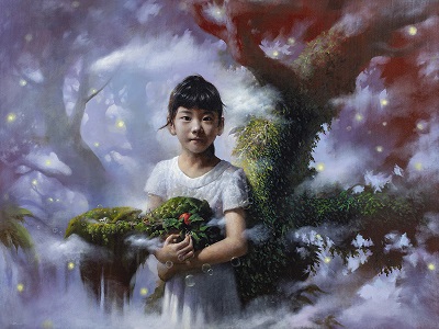 Chung-Shan Award of the oil painting group _ Kao Ching-yuan, “Protect,” 89×130cm_2022 (open a new window)