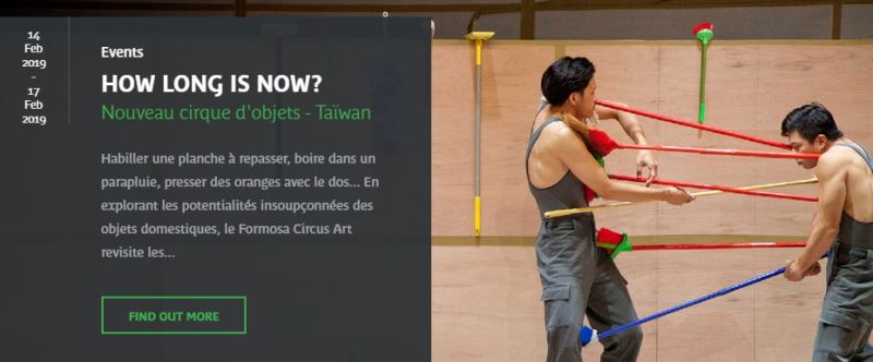 Contemporary circus troupe in Paris