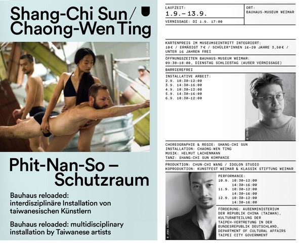 Choreographer Shang-Chi Sun and visual artist Chaong-Wen Ting to explore theme of 'home' at Kunstfest Weimar 2020
