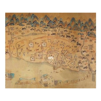 Antique Map of Taiwan during the Kang-Xi Period