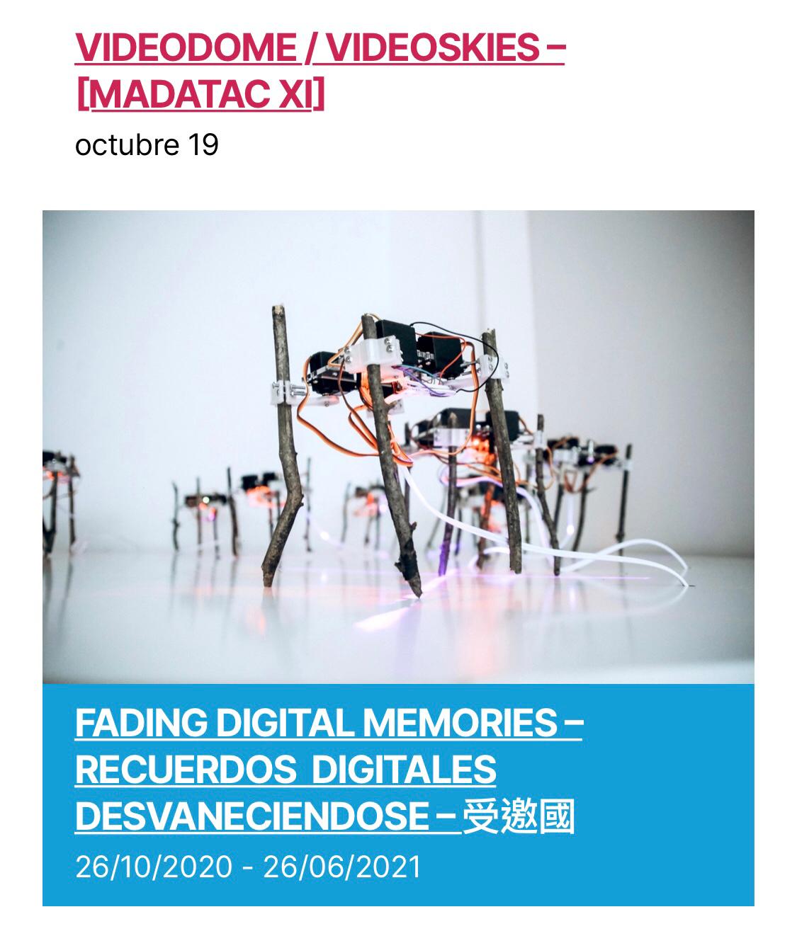 Taiwán, país invitado en la XI edición de MADATAC, presenta la exposición virtual 'Recuerdos Digitales Desvanecidos'