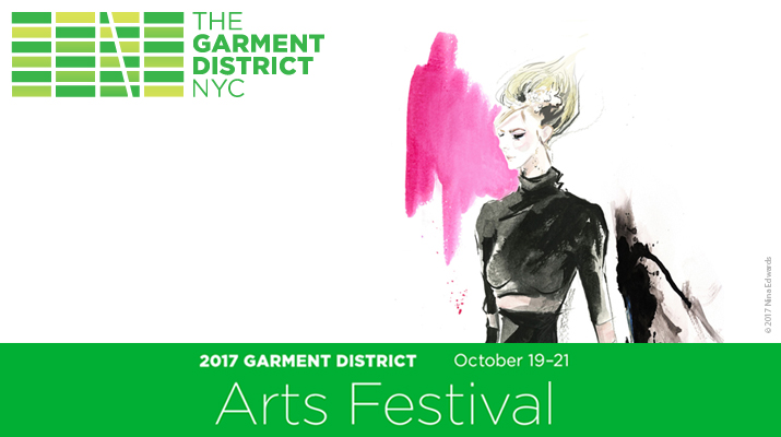Taiwanese Fashion Illustrator NYC Garment District Arts Festival Live Fashion Illustration Demonstration on October 21
